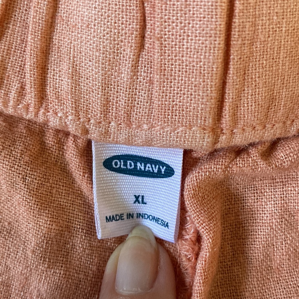 Old Navy Raspberry Dip-dye Linen Blend Shorts Size XL - Picture 3 of 6